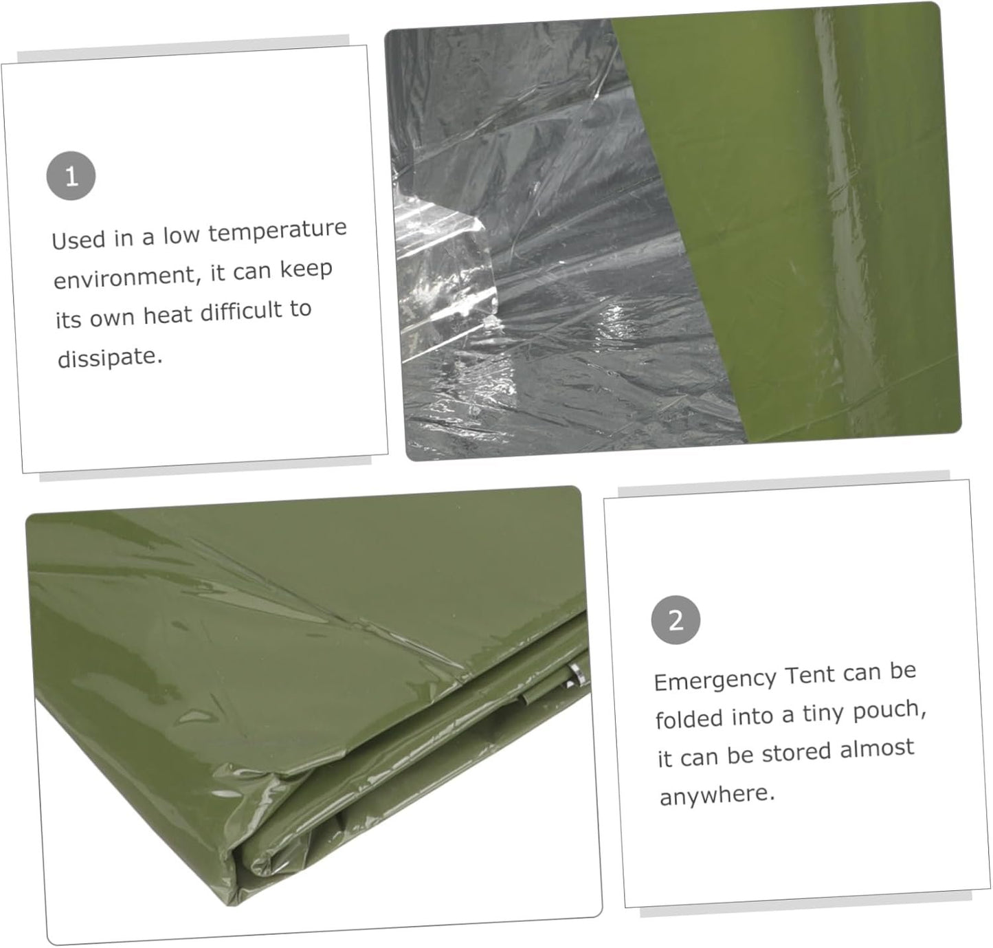 CORHAD Outdoor Emergency Tent Ultralight Tarp Shade Tarps for Outdoors Hammock Tent Thermal Shelter Hiking First Aid Tent Camping Foldable Blanket Camping Supply Emergency Supply Blanket