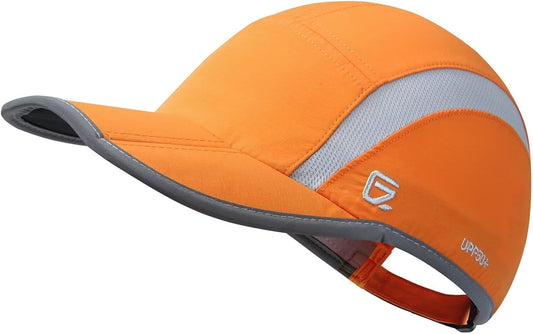 GADIEMKENSD UPF50+ Folding Outdoor Hat Unstructured Reflective Design Breathable Soft Sport Cap for Outdoor Sport