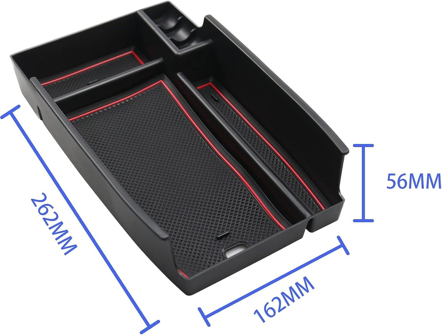 ZCLINKO Center Console Organizer for 2021+ Frod Escape Frod Bronco Sport CX430 Armrest Storage Box Interior Accessories Armrest Organizer ABS Material Tray Insert Organizer Glove Pallet (Red)