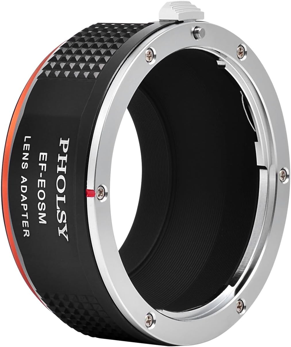 PHOLSY Manual Focus Adapter Compatible with Canon EOS EF EF-S Mount and Canon EF-M (EOS M) Mount Camera Body, EF to EF-M, EOS to EOS M
