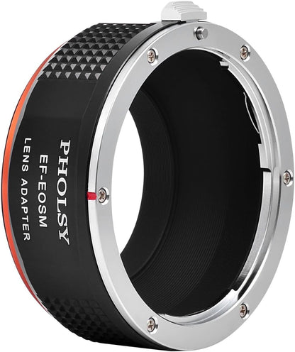 PHOLSY Manual Focus Adapter Compatible with Canon EOS EF EF-S Mount and Canon EF-M (EOS M) Mount Camera Body, EF to EF-M, EOS to EOS M