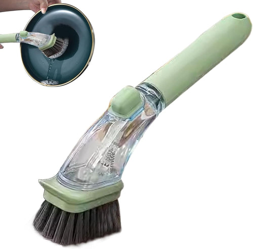 Soap Dispensing Dish Brush | Kitchen Essential Cleaning Brush | Multi Purpose Cleaning Brush | Handheld Soap Brush | Dish Cleaning Tool Ergonomic Design For Pans, Sink