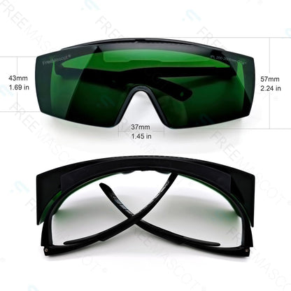 FreeMascot 200nm-2000nm Red Light Therapy Safety Glasses For Laser Cosmetology Operator Eye Protection and Laser Hair Removal Treatment, Tanning