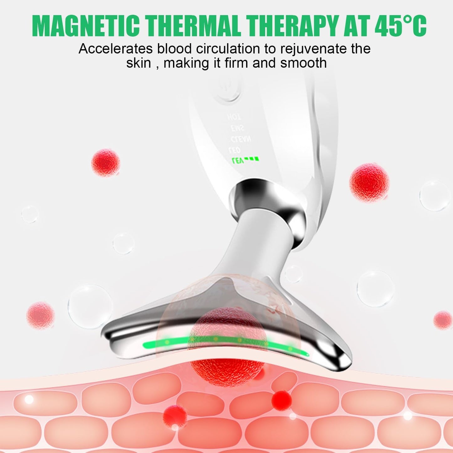 LAMCAN 3 In 1 Face Massager, Face Lifting Device, 7 LED Lights, 3 Massage Modes. LED Face Sculpting Tool, For Skin Care, Improvement, Firming and Smoothing of The Skin, Suitable for Family Use