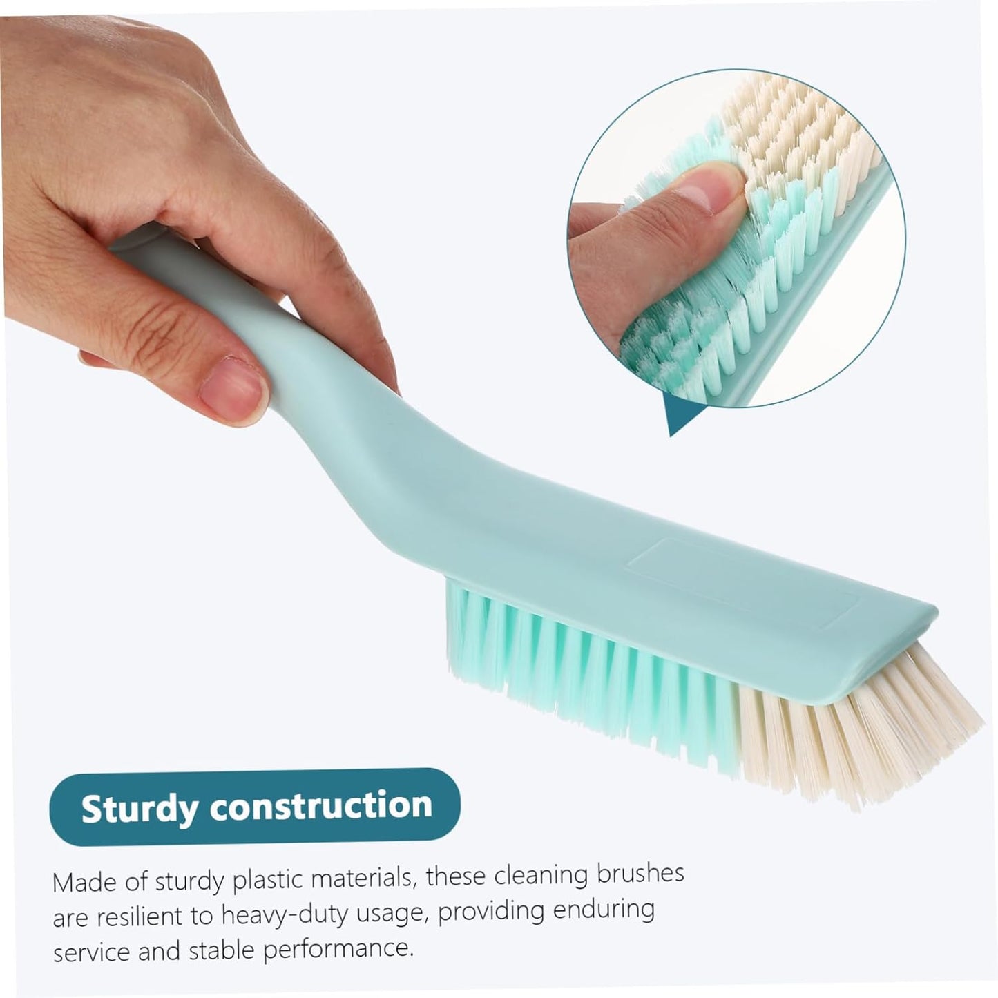 Baluue 1 Set Multipurpose Laundry Cleaning Brush Ergonomic Long Handle Shoe Scrub Brush Durable for Shoes Upholstery Carpets Essential Household Scrubbing Tool