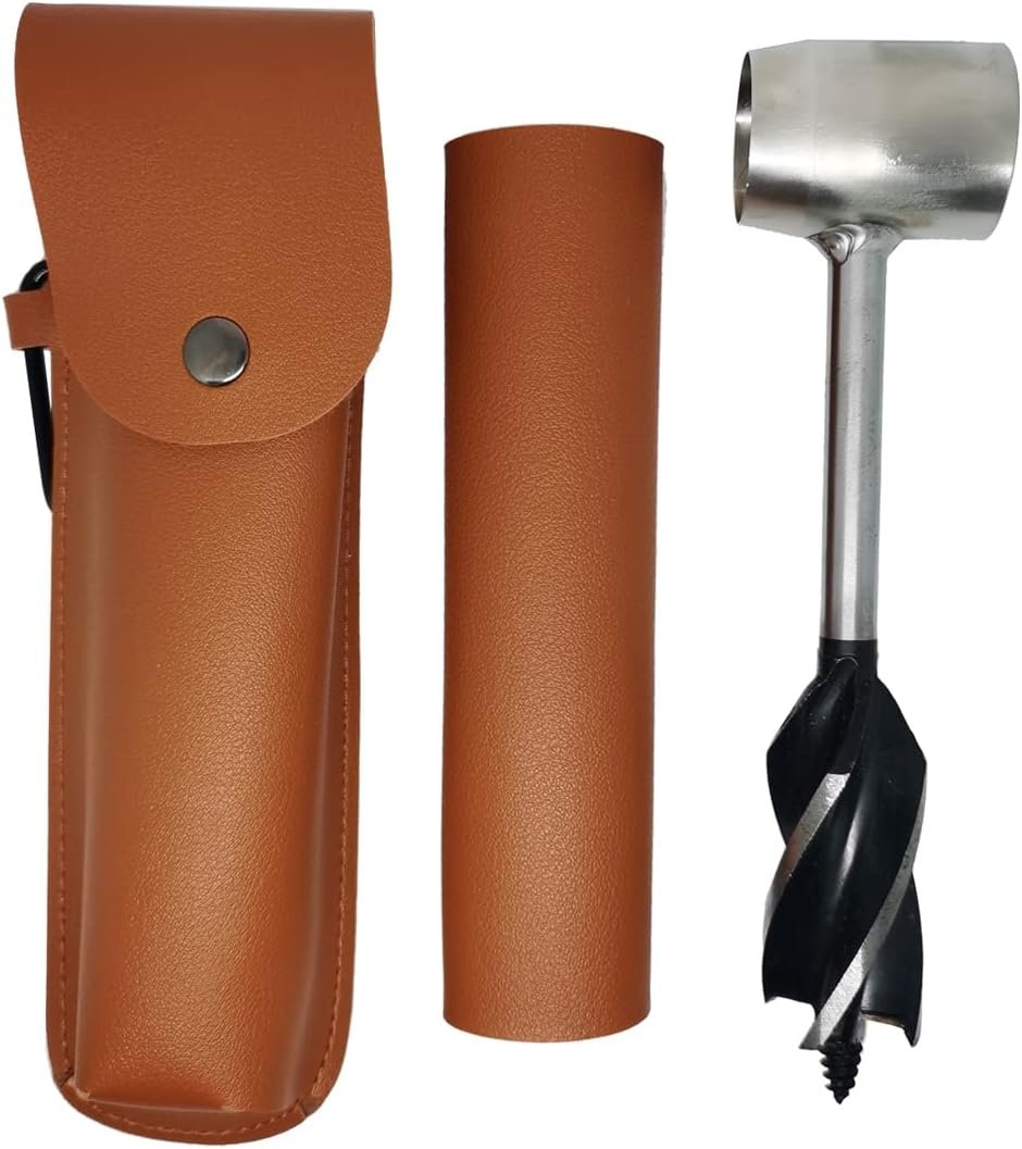 Necygoo Manual Auger Survival Tools Includes Hand Auger Wrench and Camping Tripod Board with Chain for Cookware Hanging Bushcraft Survival Settlers Tool