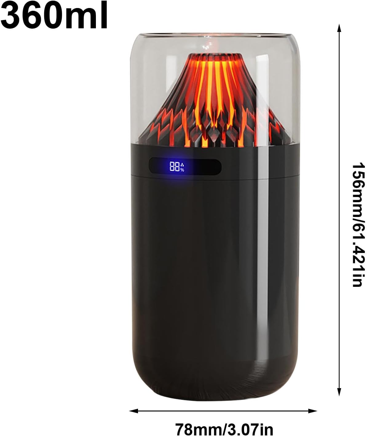 Umidifiers Diffuser, Home Aroma Machine, Portable Mist Maker, Cool Mists Umidifier, 3.07x3.07x6.14 pollici, Ensuring Optimal Comfort & a Soothing Atmosphere for Relaxation Or Sleep
