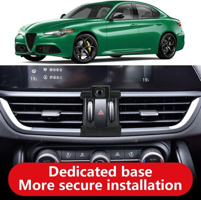LUNQIN Car Phone Holder for Alfa Romeo Giulia 2017 2018 2019 2020 2021 2022 2023 Car Accessories Navigation Bracket Interior Decoration Mobile Phone Holder