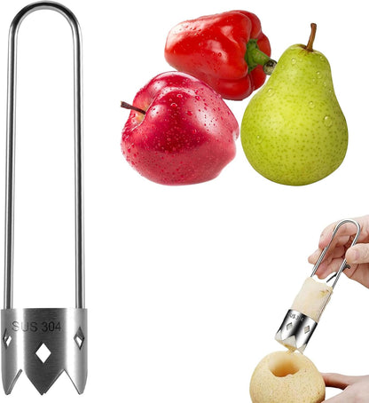 2024 Upgraded Stainless Steel Fruit and Bell Pepper Corer - Red Pepper Seed Remover Tool for Vegetables and Kitchen Gadget, 1 Pack