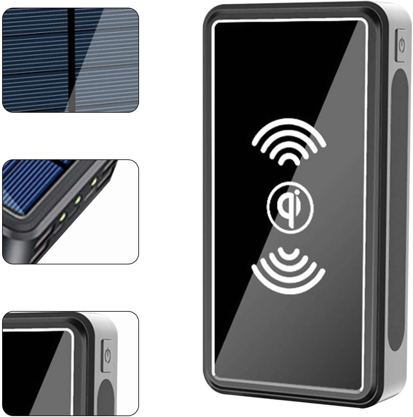 Solar Power Bank - 30000mAh Phone Charger | Large Capacity LED Camping Light, USB emergencyy Survival Sunlight Lantern Travel Lightening Tool for Outdoor Picnic Camping Surviving
