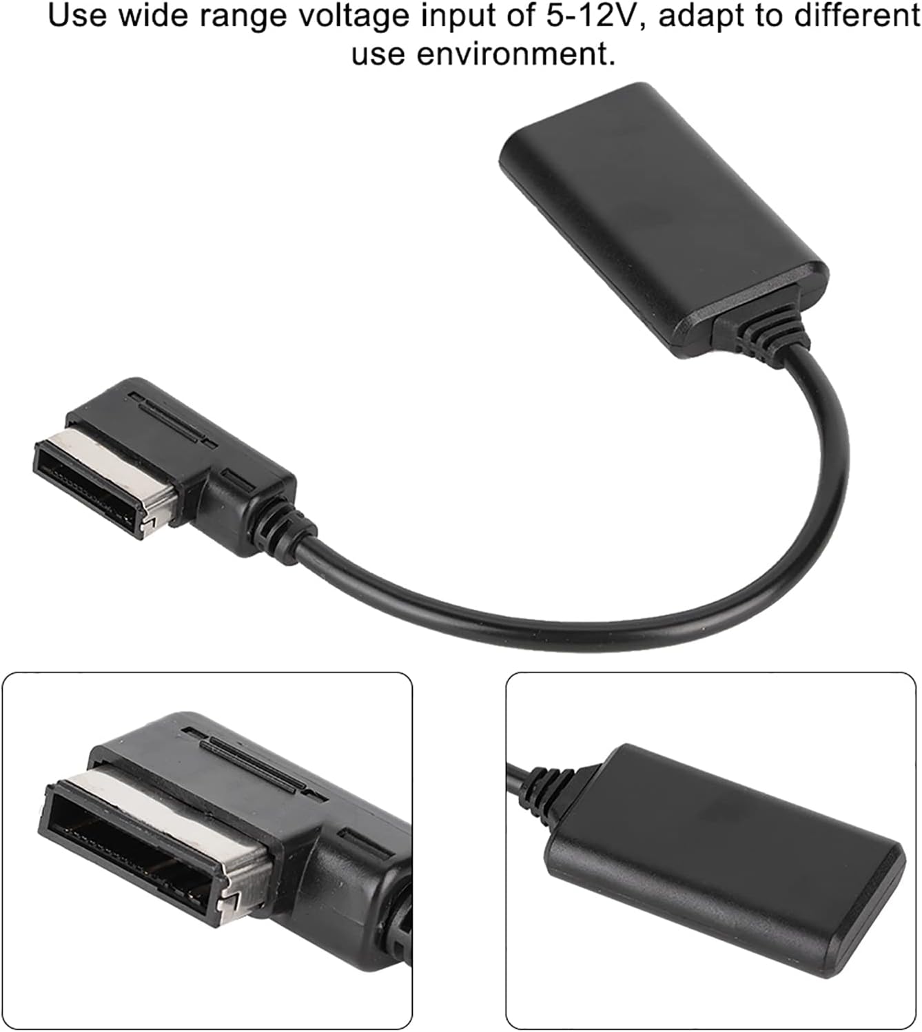 Akozon AMI Cable, Bluetooth 5.0 Aux Audio Cable Adapter Car Music Interface Adapter Suitable for AMI MMI MDI R7 S5 A6L A8L A4L