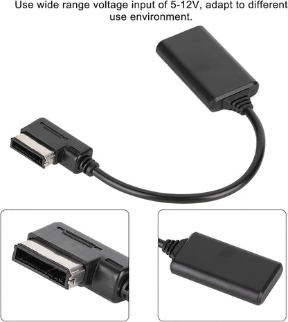 Akozon AMI Cable, Bluetooth 5.0 Aux Audio Cable Adapter Car Music Interface Adapter Suitable for AMI MMI MDI R7 S5 A6L A8L A4L