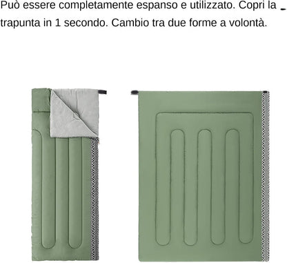 Camping Sleeping Bag, Cold Weather Sleeping Bags for Adults, 3-Season Sleeping Bag, Lightweight Hiking Gear, Waterproof Outdoor Gear, Summer Winter Autumn Camping Must-Haves, Travel Accessories