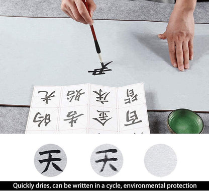 Water Writing Cloth, Brocade Nonwoven Reusable Drawing Paper Supports Clear Water Writing Chinese Calligraphy Practicing Tool for Student Stationery