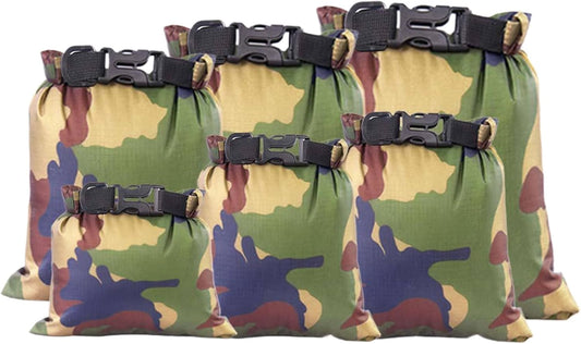 Nkmujil Waterproof Dry Bag, Camouflage Pattern, Gear Storage Pouch, Quick Access for Outdoor Activities, Ideal for Kayaking Backpacking Clothes Water-Resistant Travel Container