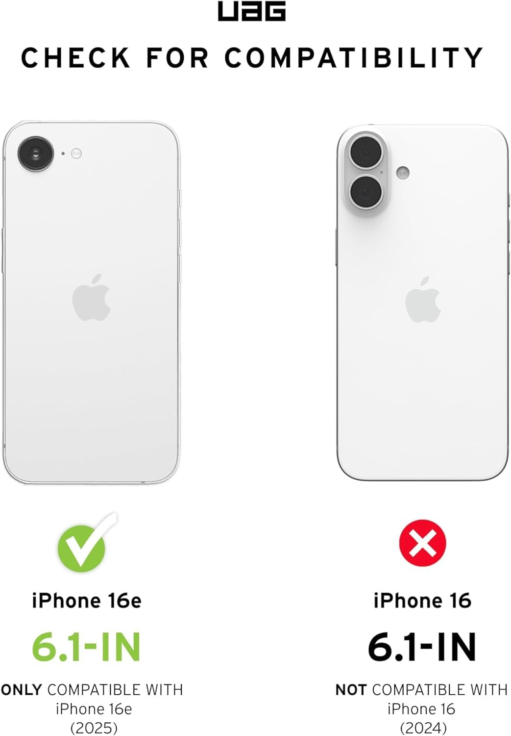 URBAN ARMOR GEAR UAG Designed for iPhone 16e Case Plyo - Compatible with MagSafe Anti-Yellowing Rugged Military Grade Drop Proof Protective Cover, Ice/White