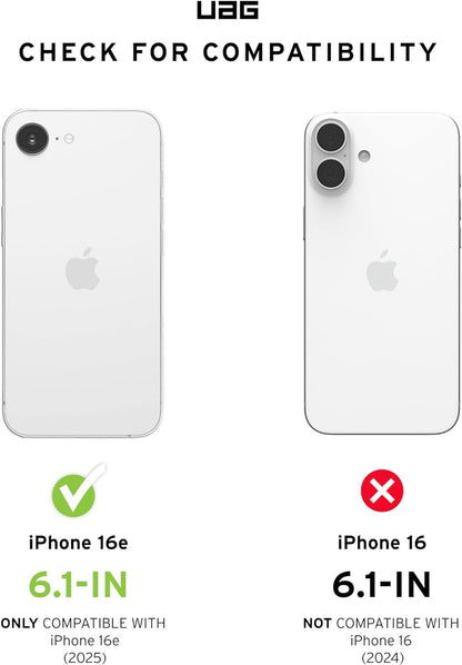 URBAN ARMOR GEAR UAG Designed for iPhone 16e Case Plyo - Compatible with MagSafe Anti-Yellowing Rugged Military Grade Drop Proof Protective Cover, Ice/White