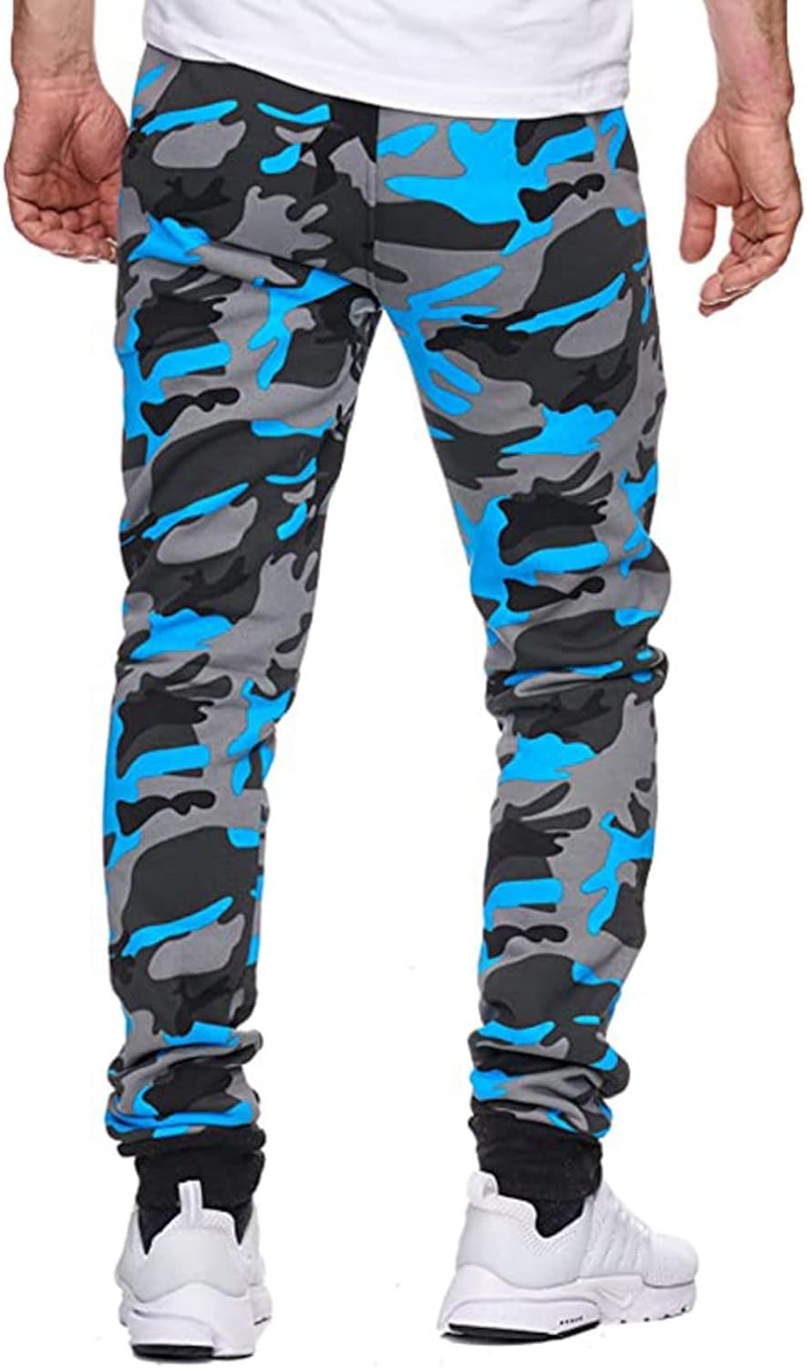 Tech Pant Pantaloni Fitness Casual Shot Uomo Sport Camouflage Jogging Stampa Pantaloni Uomo Pantaloni Running Pant, Blu, L