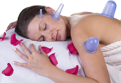 ETERNALLOOG Cupping Therapy Cups - Silicone Cups Set Firm for Muscle Soreness Pain Relief Body Neck Knee, Body Sculpting Cup, Deep Muscle Massager, Anti Cellulite Joint Pain Recovery (4 Sizes)