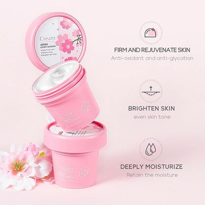 Face Care Set for Girls and Women, Anti-Wrinkle, Facial Skin Care Set, Sakura Skincare Moisturizer with Serum Cream, Toner, Eye Cream, Daily Skin Care