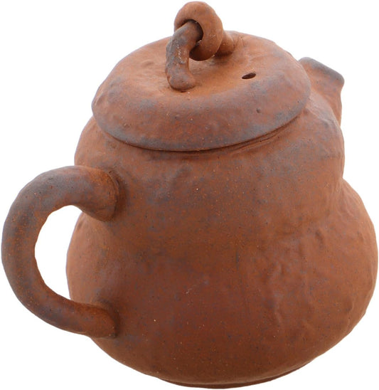 LABRIMP Vintage Teapot Style Tea Pot Restaurant Tea Pots Gourd Water Cup Gourd Cup Brown Stoneware