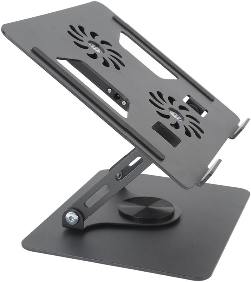 Laptop Stand, Notebook Riser Holder with Stepless Adjustable Cooling Fan Design, Ergonomic Rotatable Laptop Holder for Devices 11 to 17.3 Inches