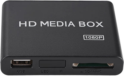 Video Player, Mini Box Media Player, Video Player Clearly View Easy to Install 1080P Media Player, for Home Video Display Play Game Entertainment (US Plug 100 to 240V)