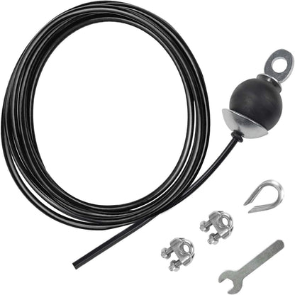 MEZOKUCEL Fitness Pulley Cable, Adjustable Home Gym Cable Pulley System，Replacement Fitness Cable for Pulley Machine Accessories, Thick 5mm Heavy Duty Pulley Cable for Home Gym
