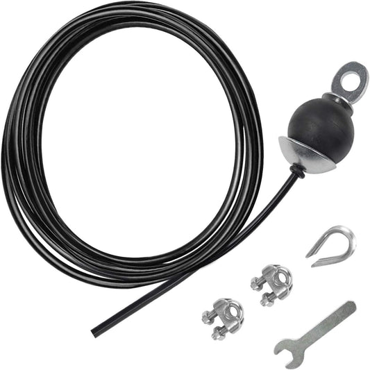 MEZOKUCEL Fitness Pulley Cable, Adjustable Home Gym Cable Pulley System，Replacement Fitness Cable for Pulley Machine Accessories, Thick 5mm Heavy Duty Pulley Cable for Home Gym