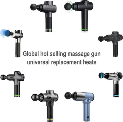 Massage Gun Heads for Hypervolt Go, Replaceable Massager Gun Attachment 8 Different Muscle Massager Heads Deep Tissue Percussion Plug and Play Salon Tools Home Pain Relief New Upgrade Massage Head