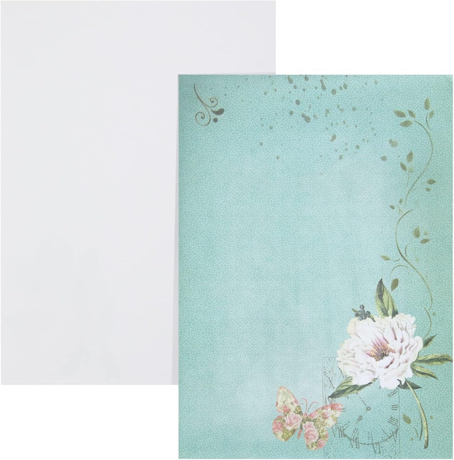 Floral Vintage Stationery Letter Paper and Envelopes Set (90 Pieces)