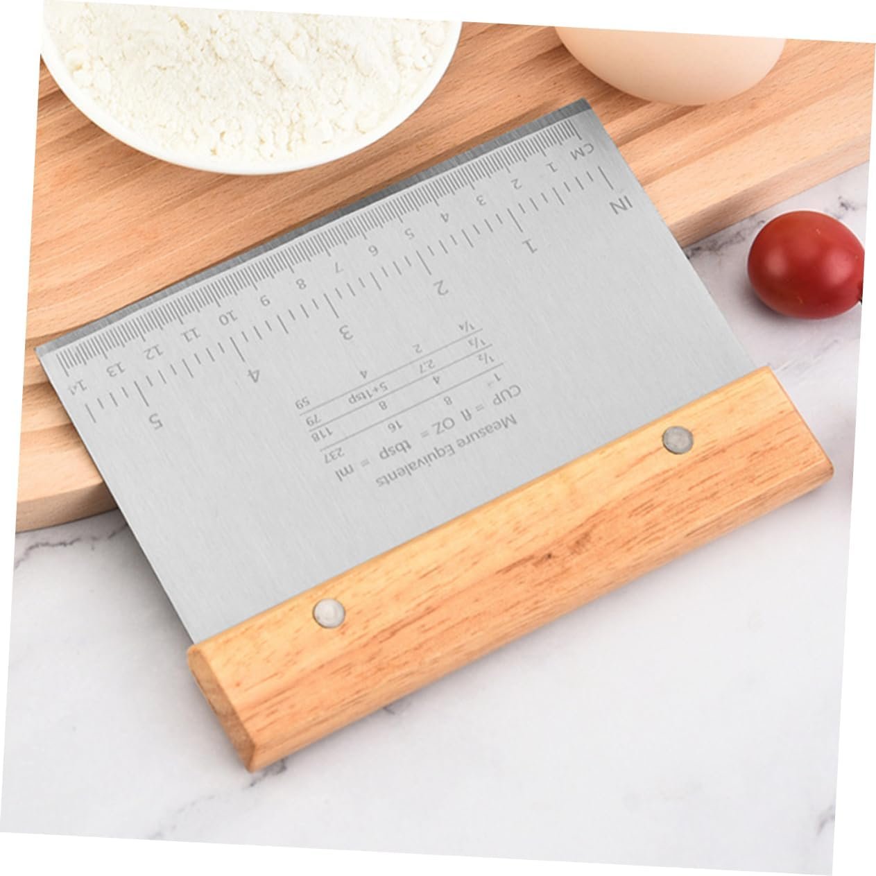ABOOFAN Stainless Steel Cake Cutter Kitchen Tool Dough Scraper Dough Cutter Food Prep Tool
