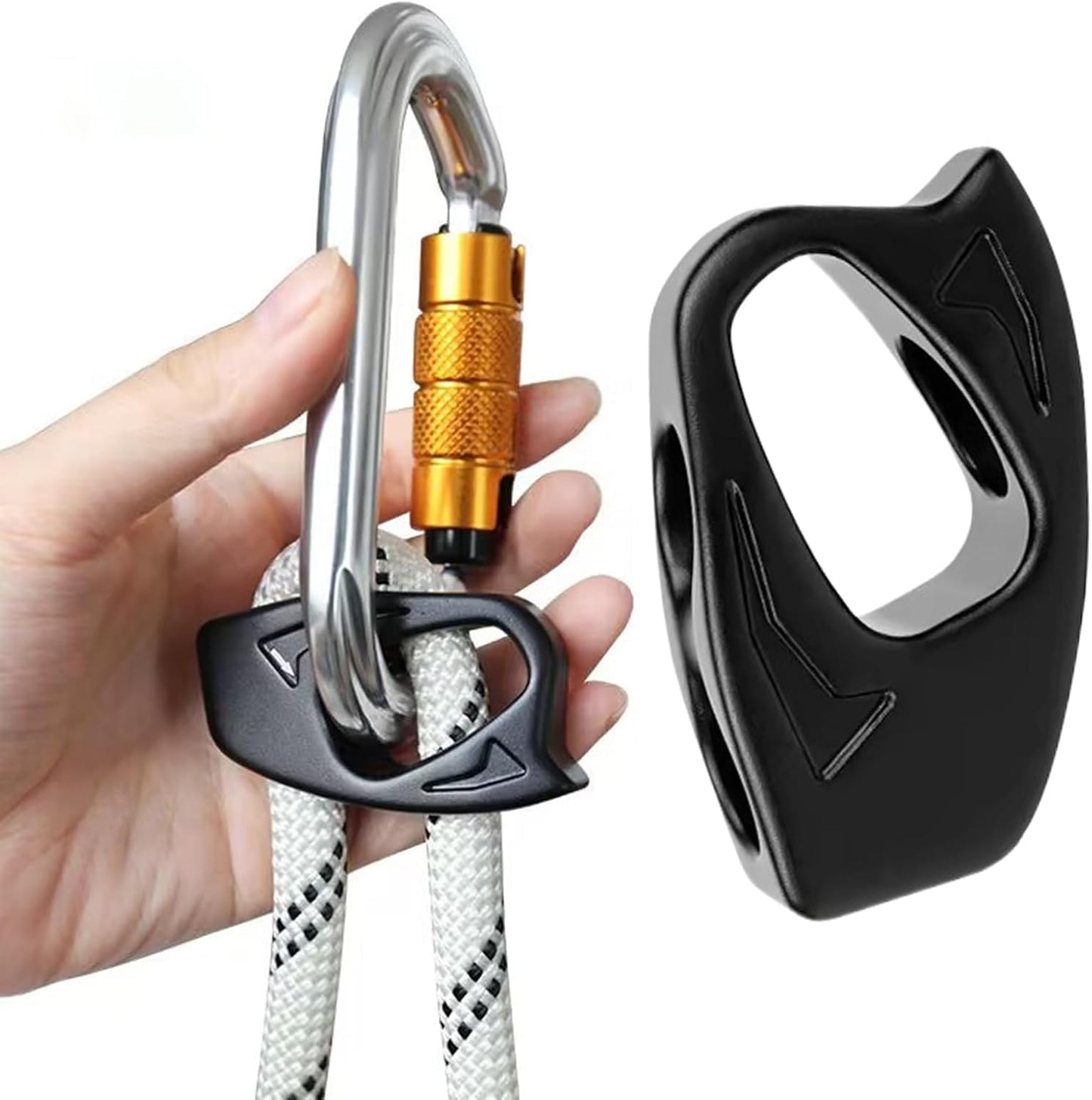 Ascenders for Climbing Rope, Self-Braking Descender, Quick-Release Stop Device, 2.76X1.57X0.78in, Non-Slip Grip Design, Lightweight Safety Tool, Rappelling Gear, Mountaineering