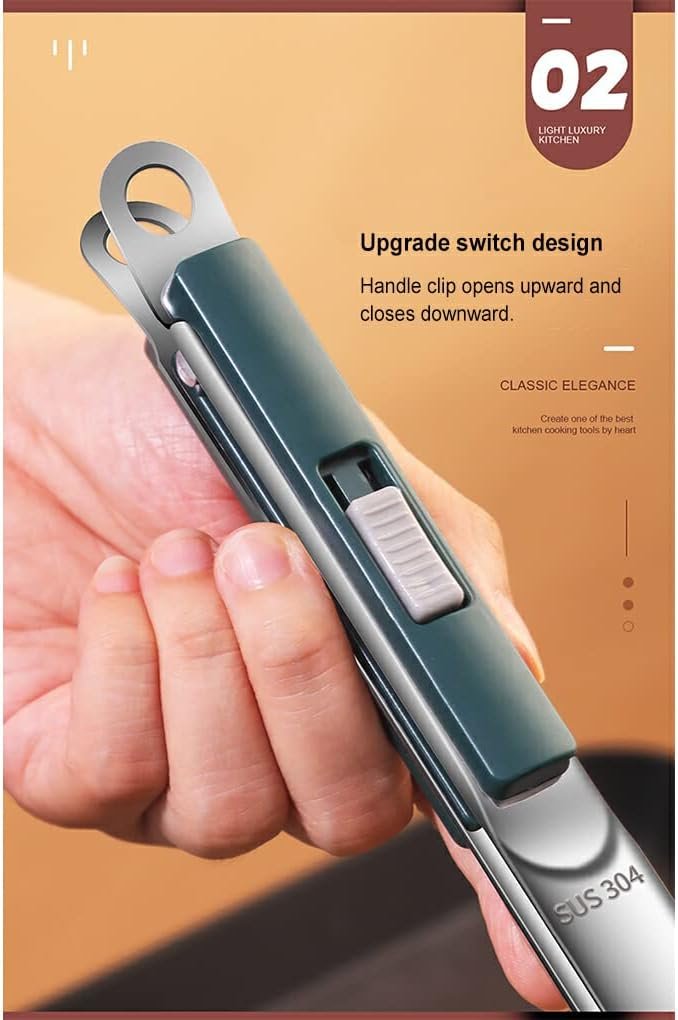 kesurpae Clip per Alimenti Morsetto per Dessert Pinza per Barbecue Utensile da Portata seghettato Gadget da Cucina Resistenza al Riscaldamento Addensare Universale, Blu
