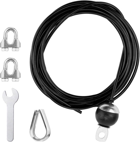 196in Fitness Pulley Cable, Adjustable Home Gym Replacement Cables Pulley System Gym Heavy Duty Fitness Steel Wire Rope 5mm Thick for Pulley Machine Accessories Home Gym