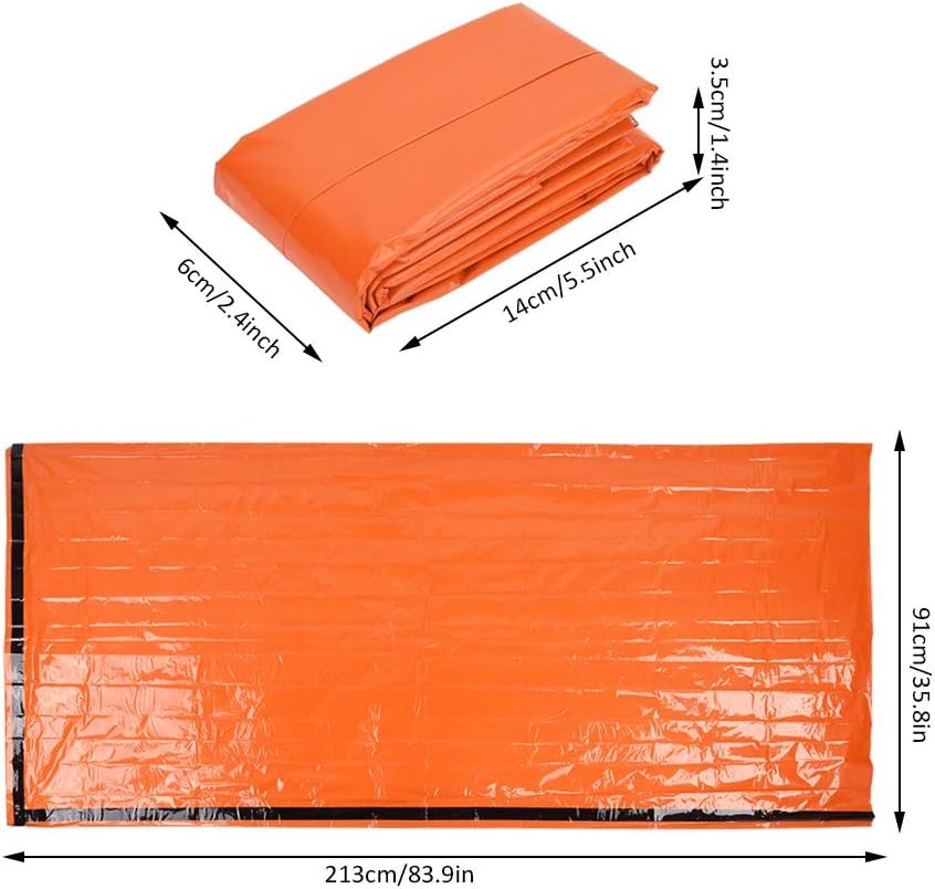 Gigicial Emergency Sleeping Bag, Lightweight Survival Sleeping Bags Waterproof Thermal Emergency Blanket, Emergency Survival Sleeping Bag for Hiking Camping Outdoor Adventure