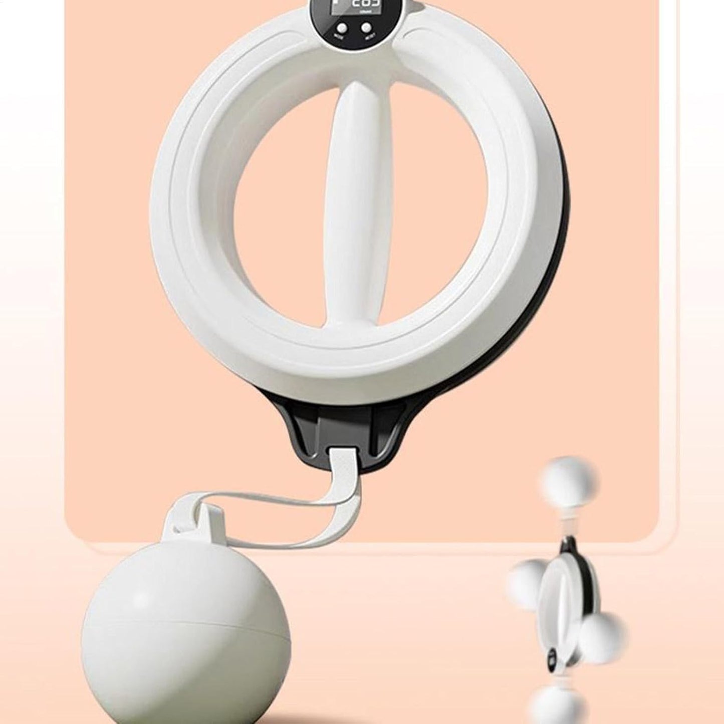 Weighted Hoop, Training Arm Strength Ring, Lightweight Portable Design Smart Waist Exercise, 360 Degree Rotating Fitness Gear for Hand Cranked Upper Body Workout, 48 x 6.3 Inch