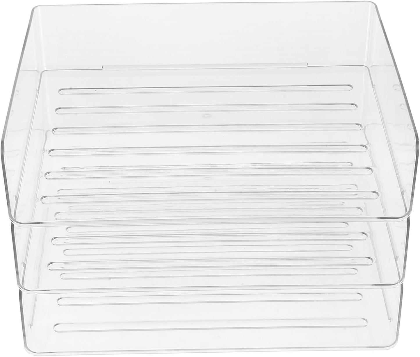 Generic Paper Storage Organizer Desk Tray Stackable File Organizer for Office Transparent Letter Tray for Efficient Workspace Organization