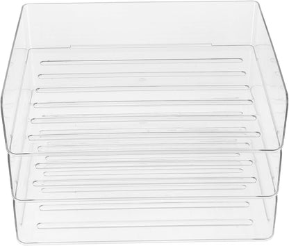 Generic Paper Storage Organizer Desk Tray Stackable File Organizer for Office Transparent Letter Tray for Efficient Workspace Organization