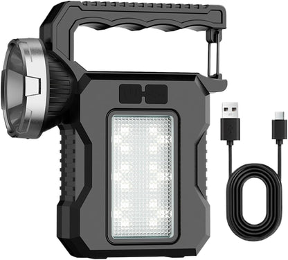 Iouyjiu Solar Outdoor Lamp, Waterproof Torch Light, Powerful Led Flashlight, Multipurpose Camping Gear for Hiking, Travel, Exploring, Adventure Sports and Entertainment-Camping