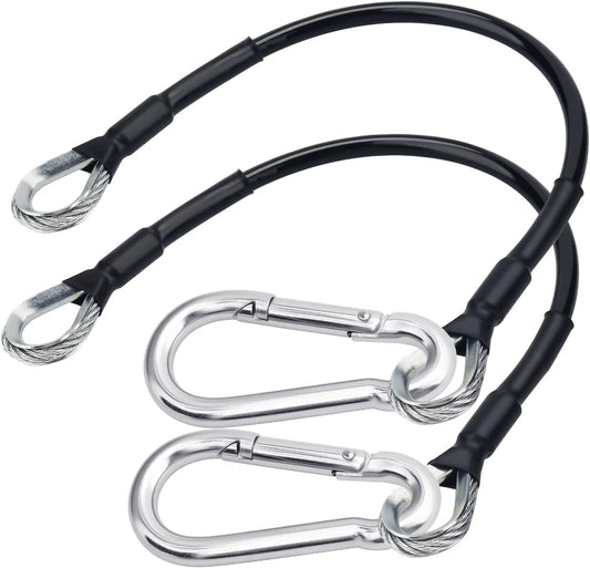 Aoheke Gym Extension Cables 10" Long - Compatible with Home Gym Machines - Accessories for Lat/Tricep Pull Down & Leg Extensions (1 Pair) - Extend Your Workout Angle