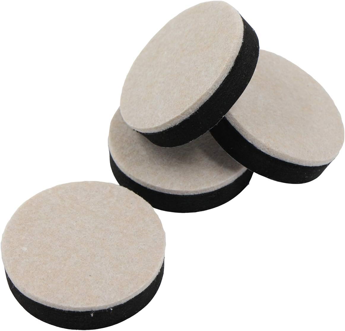 Table Bed Furniture Risers - Set of 4 Pieces Diameter 63.5 mm Height 16.5 mm Round Foot for Beds, Sofas, Wardrobes, Raised Feet Higher Height Resistance to Wear, Self-Adhesive, Sturdy.