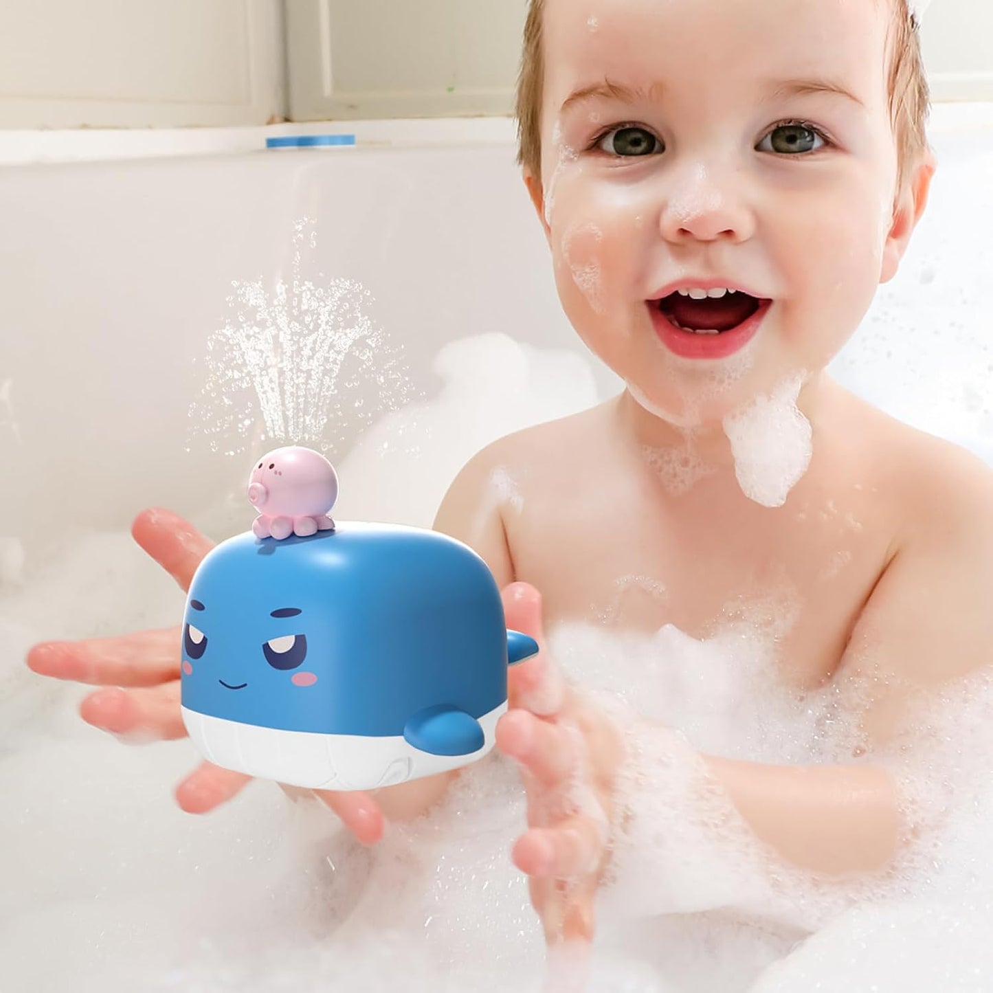 Mimoqk Whale Water Spray Toy, Electric Whale Bath Plaything, Fun Sprayer for , Easter Outdoor Play, Swimming, Friends & Family , Bathtub & Pool Toys, Summer Playtime