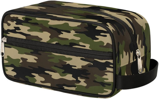 Camouflage Green Hanging Toiletry Bag,Travel Hygiene Kits for Boys Mens,Waterproof Makeup Carry-on Bags,Cosmetic Bag,TSA Approved Shave Dopp Kit for Toiletries Shower Bathroom Accessories Gifts,