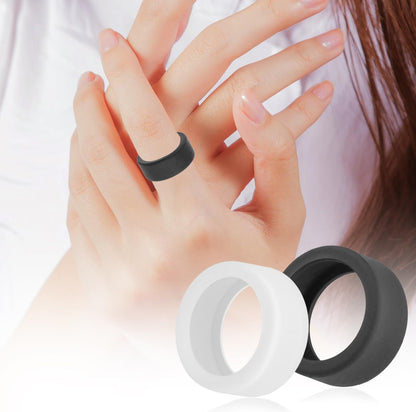 PEUTIER 4pcs Silicone Ring Cover Compatible with Oura Ring Gen 3, Round Ring Case Elastic Ring Protection Smart Ring Protector Sleeve Accessories for Oura Ring Working Out (S for 6/7/8/9/10)