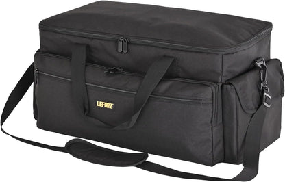 Large DJ Cable File Gig Bag DJ Equipment Organizer Bag with Detachable Dividers and Padded Bottom,Travel Music Bag for Professional DJ Gear,Sound Equipment, Musical Instrument and Accessories