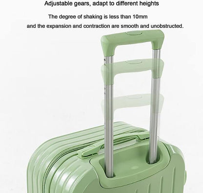 Wheeled Suitcase, Large Capacity Durable Suitcase Student Carry-on Luggage Security Combination Lock Women's Suitcase,Yellow-22 inches