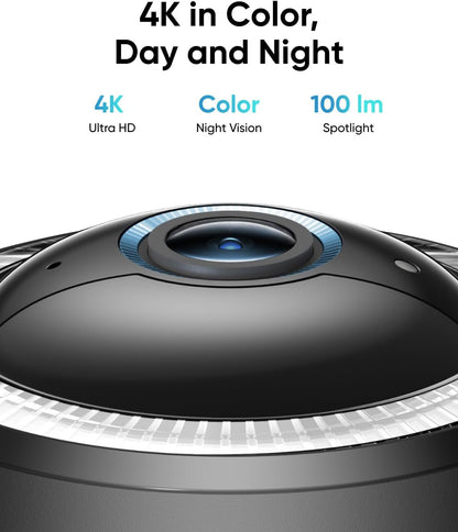 eufy Security 4G LTE Cam S330, 4K Cellular Solar Security Cameras Wireless Outdoor, Pan and Tilt, 4G and Wi-Fi Duo-Mode, AI Tracking, with SIM Card and 32GB SD Card, No WiFi, No Problem