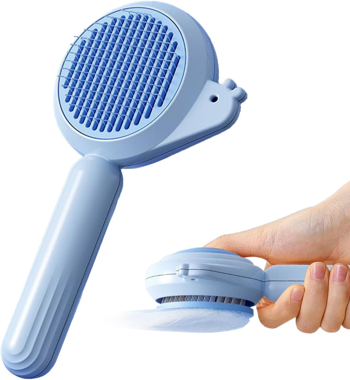 Pet Grooming Brush, Sturdy Cat Hair Remover Comb, 7.09x3.94 Inches Lightweight Pet Massaging Tool, Effective Comfortable Grip Groom Supplies, Ideal for Kitten and Puppy Care