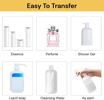 EZONEDEAL Travel Bottles Kit,Leak Proof Portable Toiletry Containers Set, Clear Flight Size PET Cosmetic Containers for Lotion, Shampoo, Cream, Soap, Set of 8